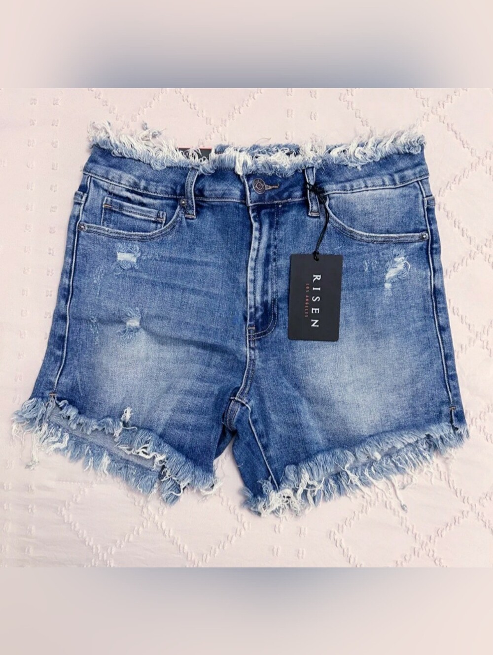 ISLA FRAYED RISEN SHORTS - Picture 3 of 6